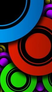 iPhone 5 Wallpaper Colorful Circles 2