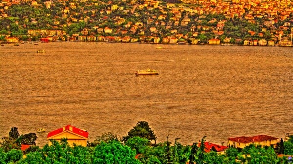 istanbul boğaz - hdr, İstanbul güzel gün batımı