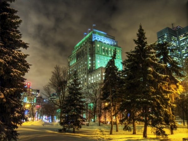 montreal karlı gece