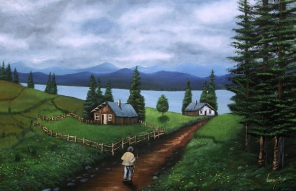 olağanüstü çizilmiş manzara