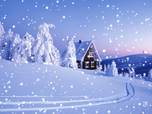 Hareketli kar manzarası