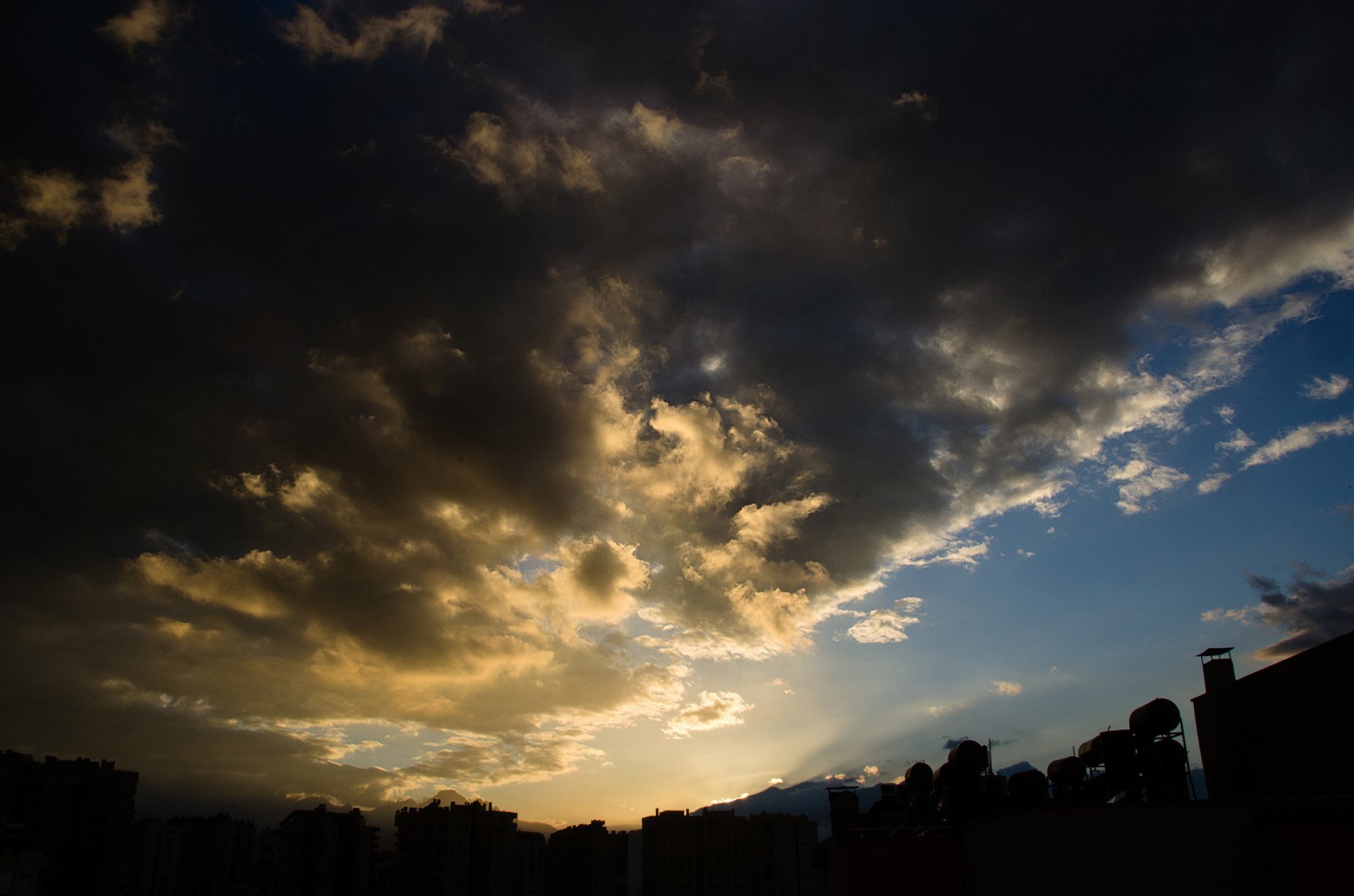 antalya ve gün batımı