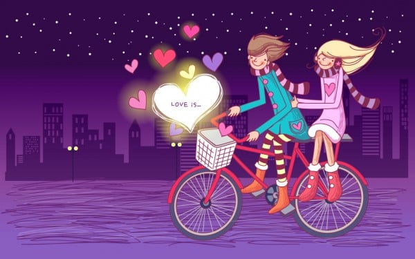bisikletli aşıklar