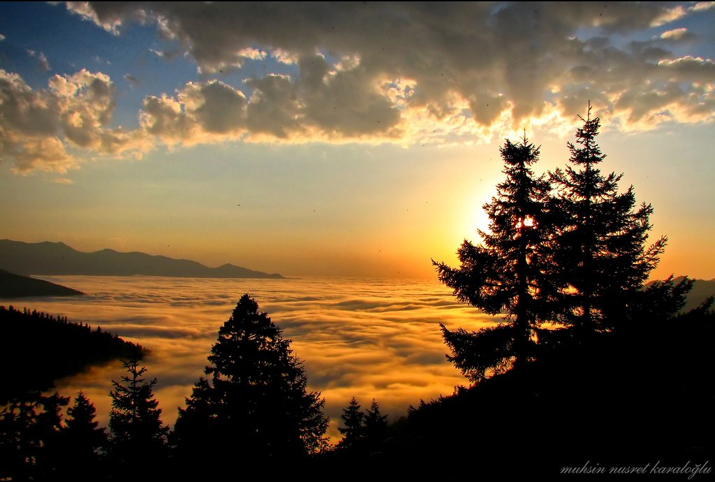 bulutlar ve gün batımı
