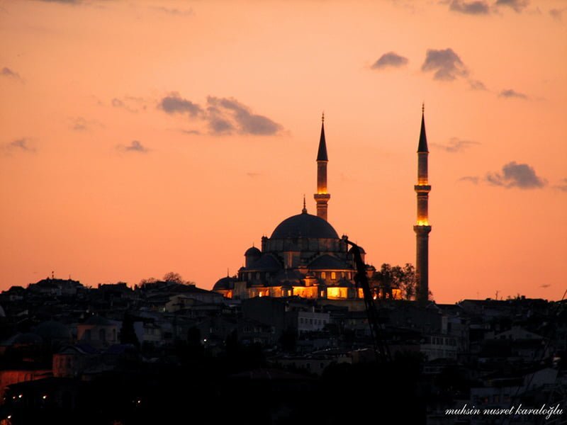 camii gün batımı