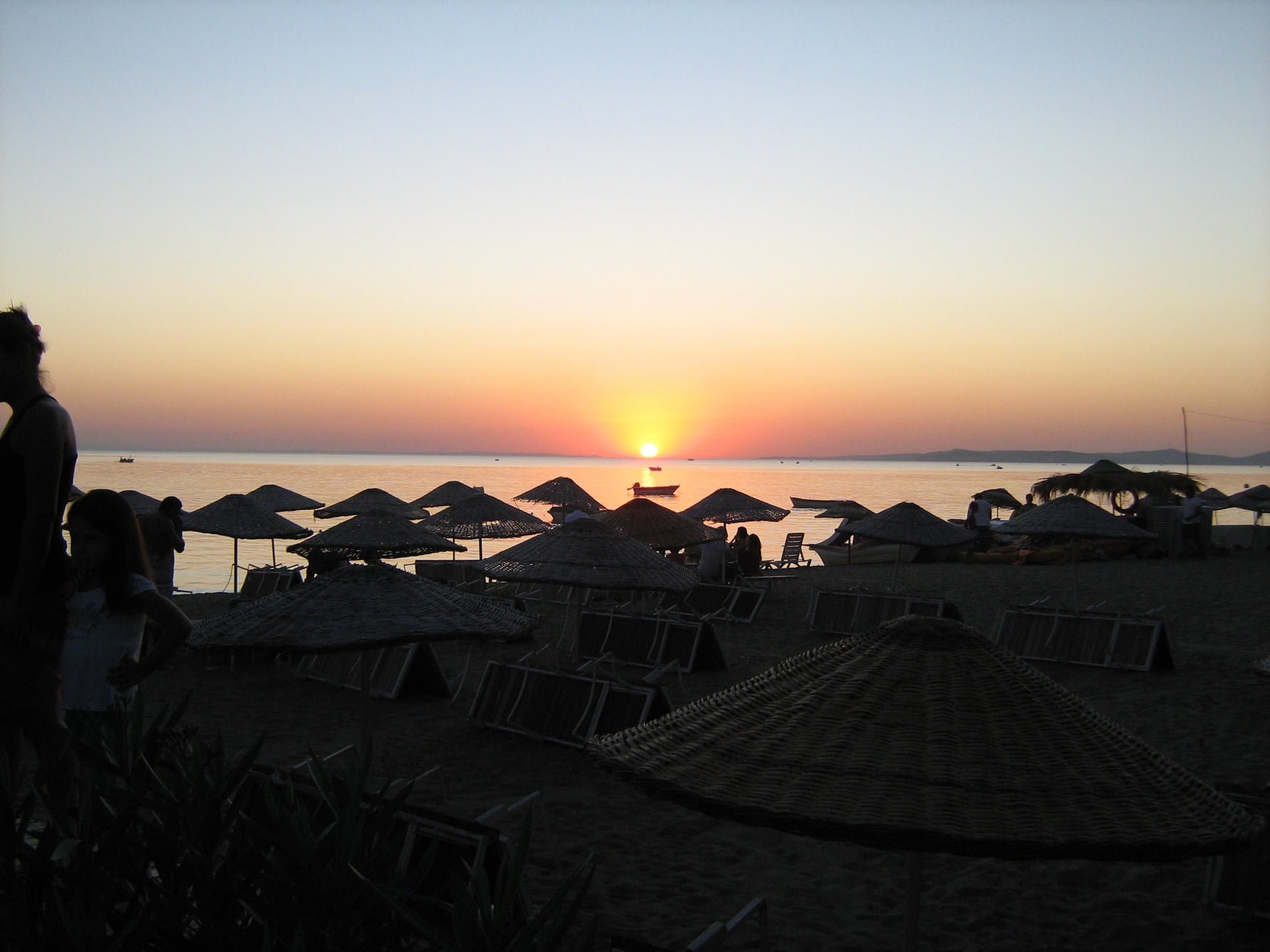 erdek'te gün batımı