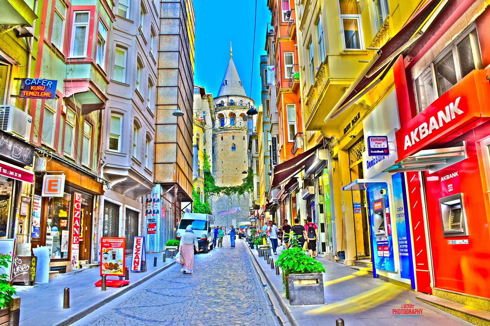 galata kulesi sokağı manzarası