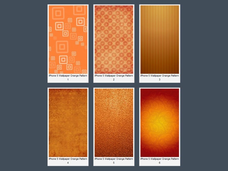 iphone 5 orange patterns wallpapers