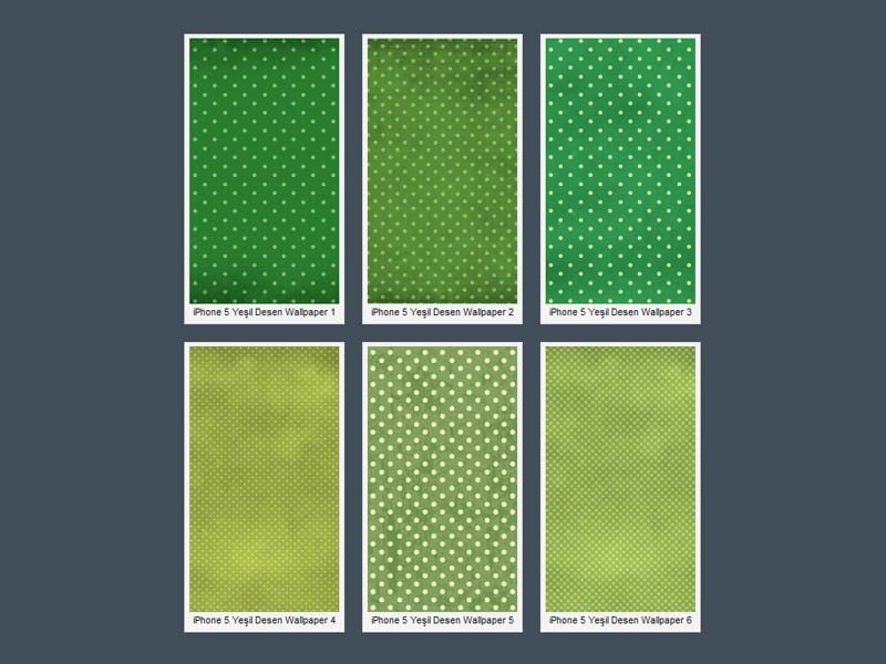 iPhone 5 Puanlı Yeşil Wallpaper