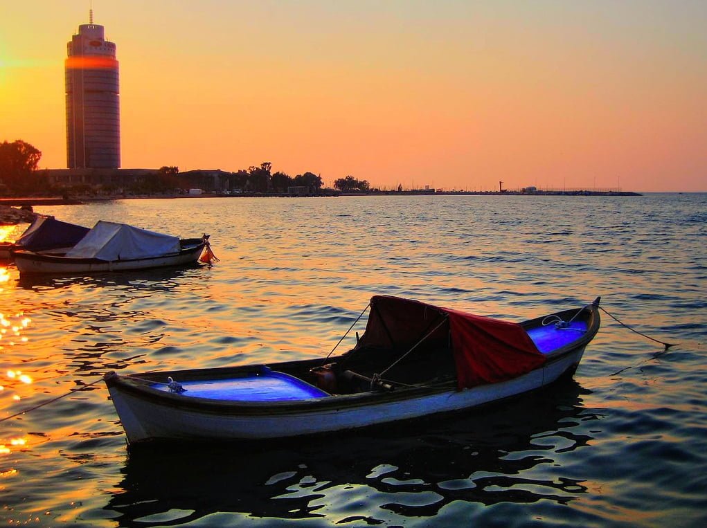 izmir gün batımı görüntüleri