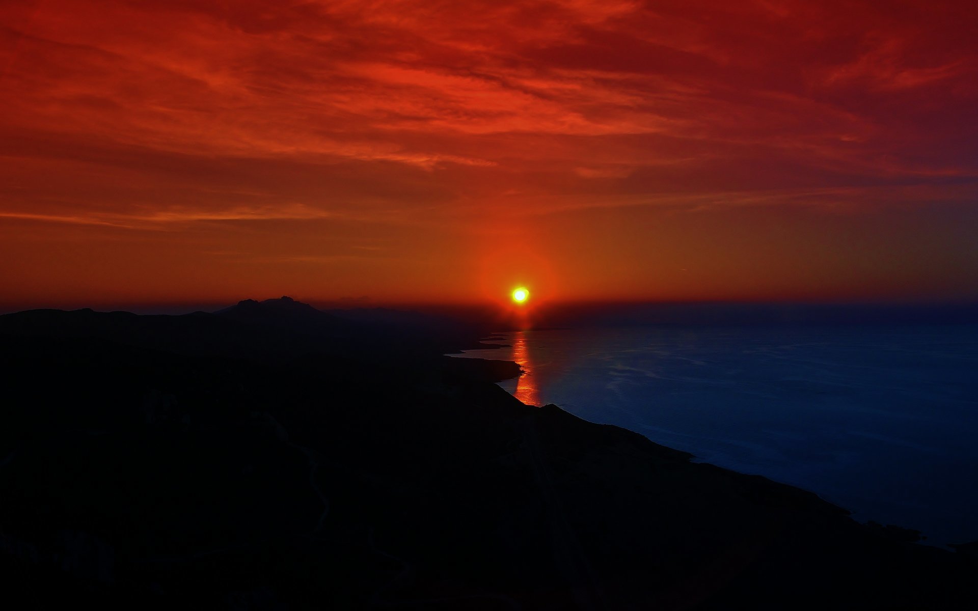 kantara kalesinden gün batımı