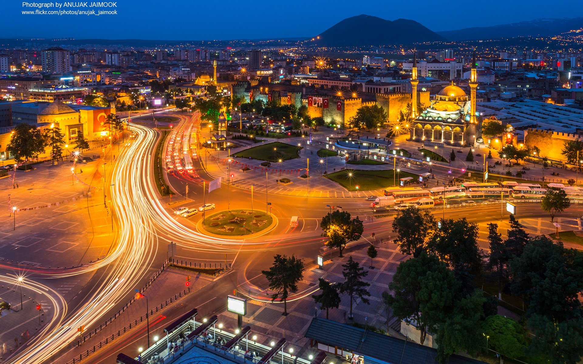 kayseri mükemmel gece manzarası