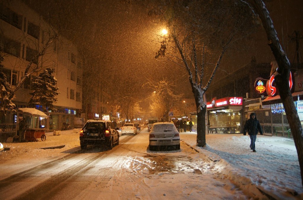 kış gece manzarası