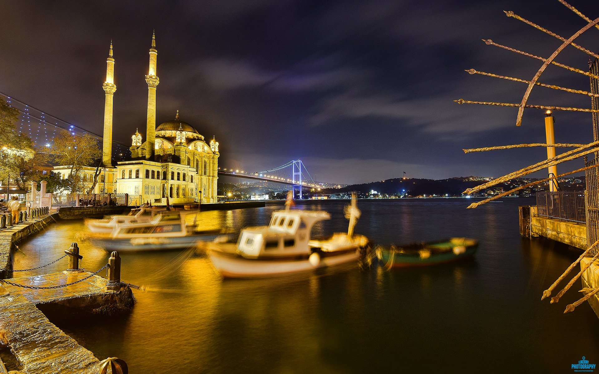 ortaköy süper gece manzarası