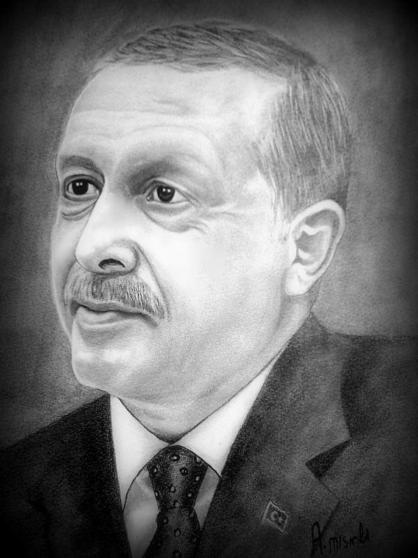 recep tayyip erdoğan karakalem