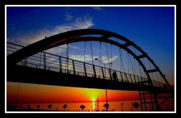 rize gün batımı ve köprü