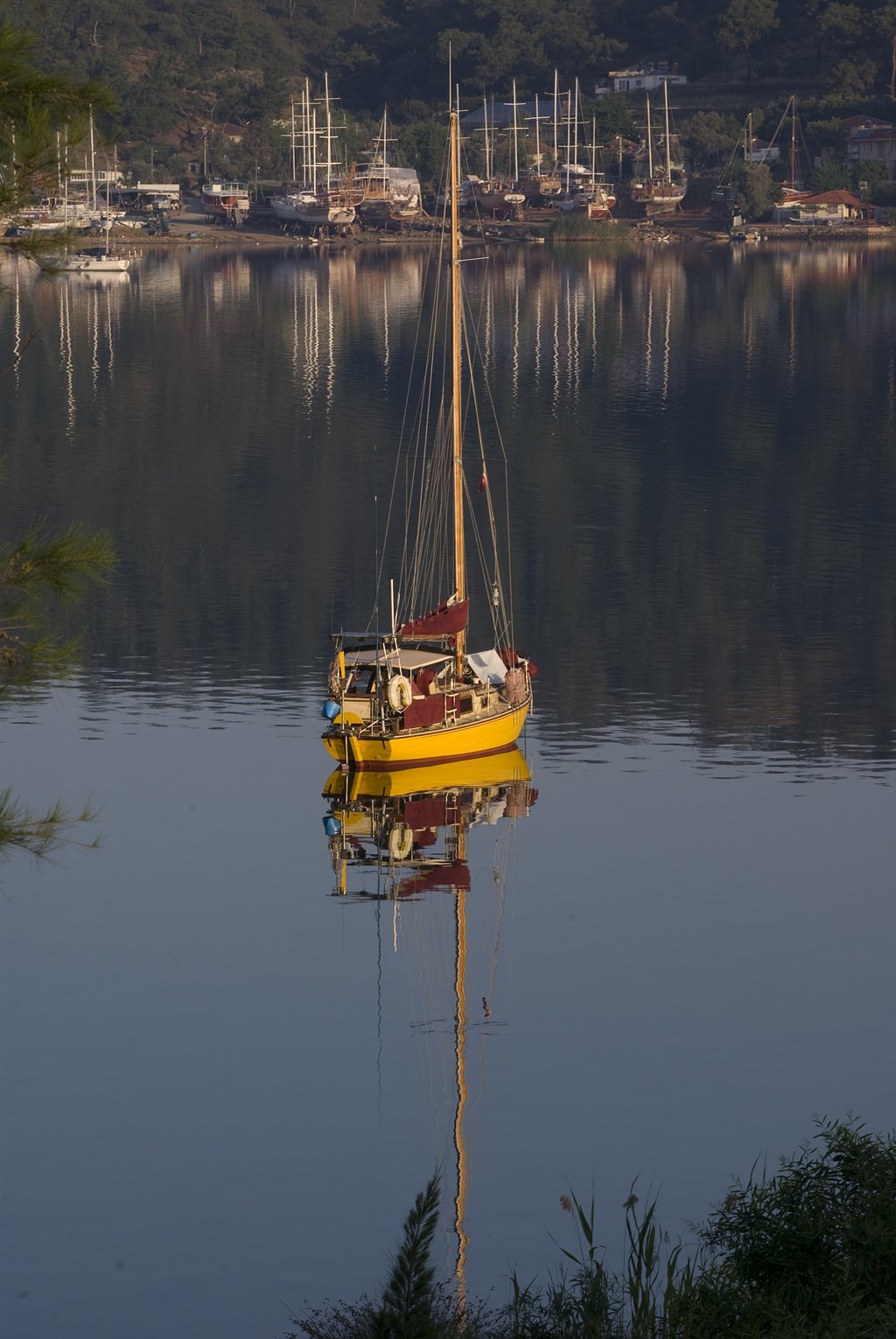 sarı kırmızı yelkenli