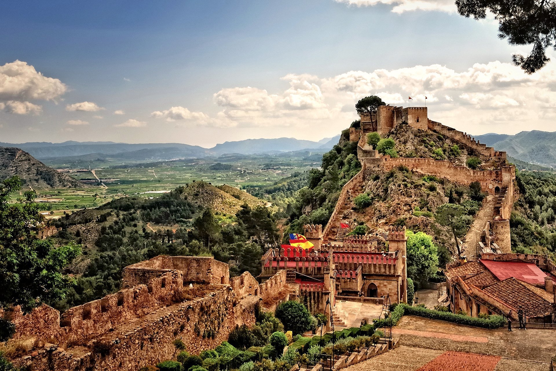 xativa kalesi manzarası