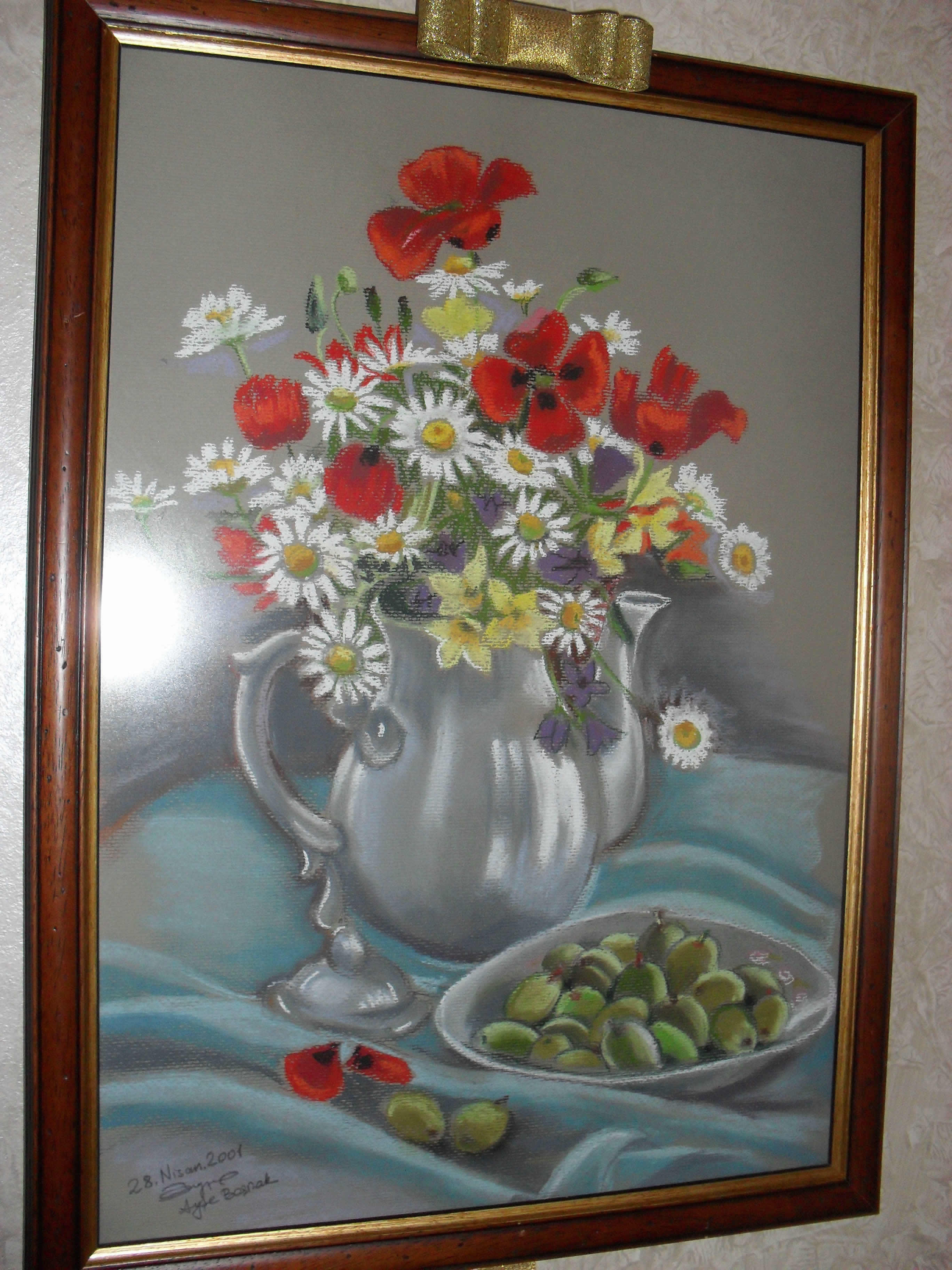 çiçekli natürmort